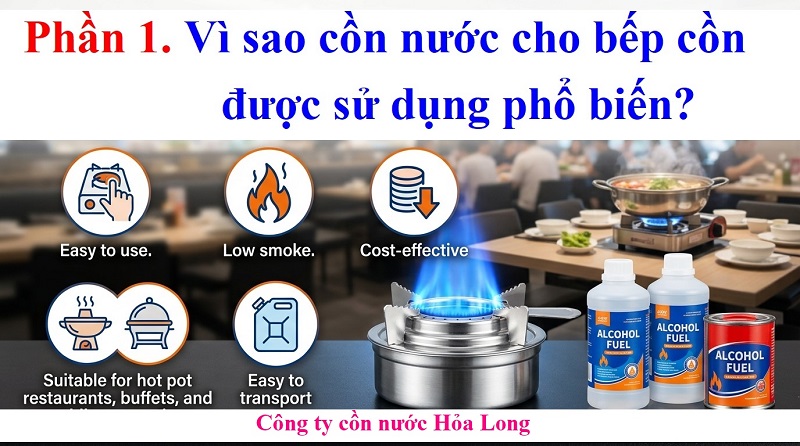 Cồn Nước Cho Bếp Cồn – Giải Pháp Nhiên Liệu An Toàn, Tiện Lợi Và Tiết Kiệm